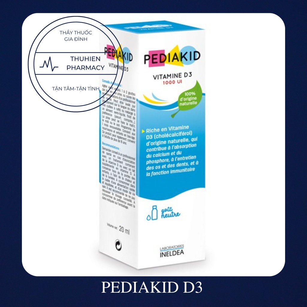 PEDIAKID VITAMIN D3 HÀNG CHÍNH HÃNG CHO BÉ 20ml