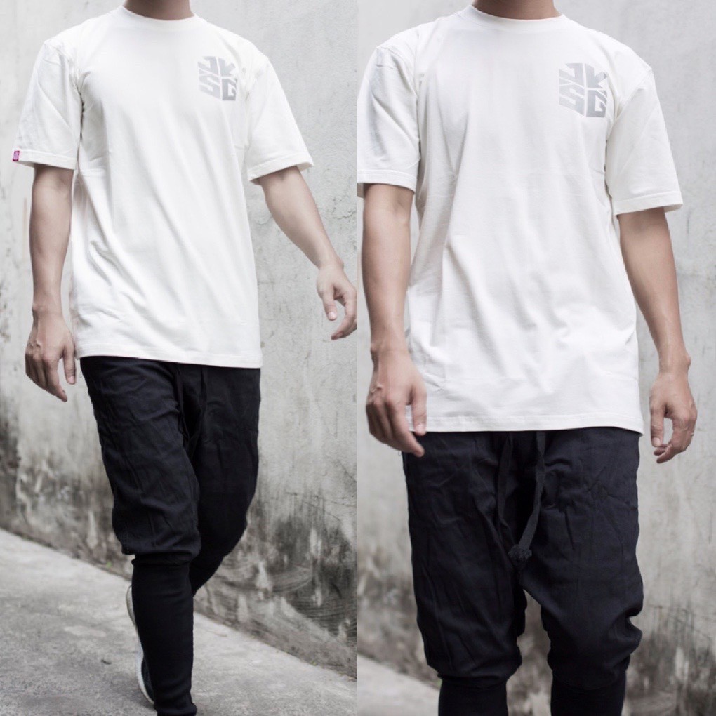 Áo Thun Cotton Cao Cấp Ngắn Tay Unisex, Chất Đẹp Co Giãn Tốt, Dày Dặn, Logo JKSG Phản Quang Thời Trang Cá Tính PQJ