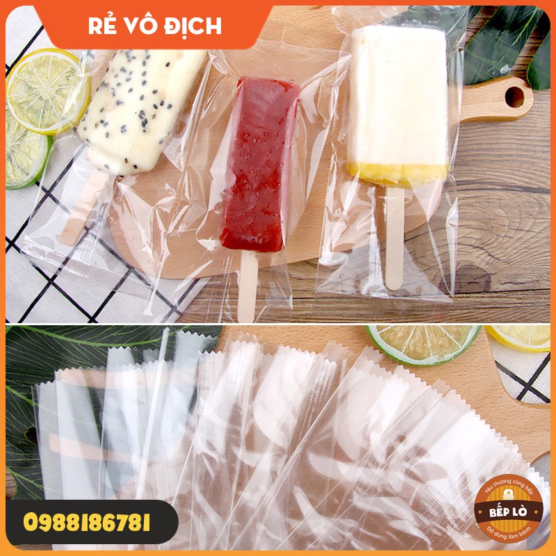 Túi đựng kem que trong suốt và mờ TIỆN DỤNG - set 100 túi