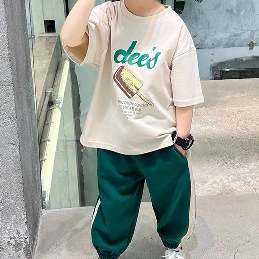 Áo Thun 100% Cotton Tay Ngắn Phong Cách Thời Trang Hàn Nhật Mới Mùa Hè 2022 Cho Bé Trai