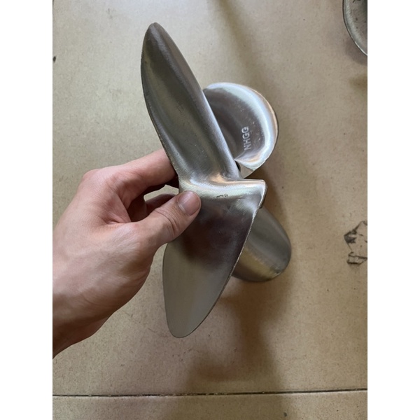 Chân vịt inox thái 15hp-18hp  lỗ ren 16mm chân vịt thái 2 cánh NHGG inox 304