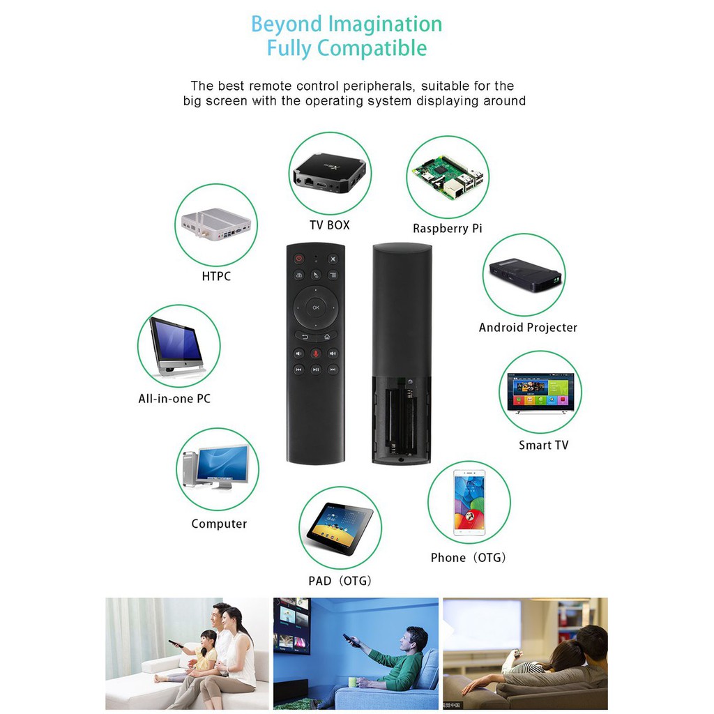 Điều Khiển Chuột Bay Tìm Kiếm Giọng Nói Air Mouse Remote Voice G20S, hỗ trợ voice giọng nói TV Box Android, TV Android