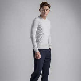 [Mã BMBAU50 giảm 7% đơn 99K] Áo len mùa đông Aristino cổ tròn dáng Slim fit 2 màu lựa chọn dệt đan chéo AWO011W8