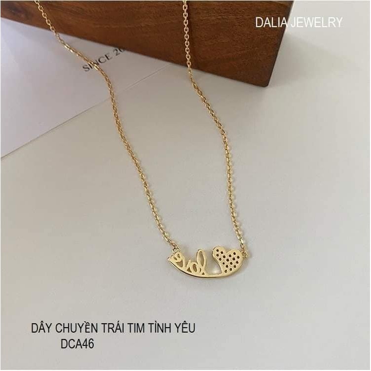Dây chuyền bạc nữ DaLiA Jewelry chữ Love đủ màu trắng - vàng