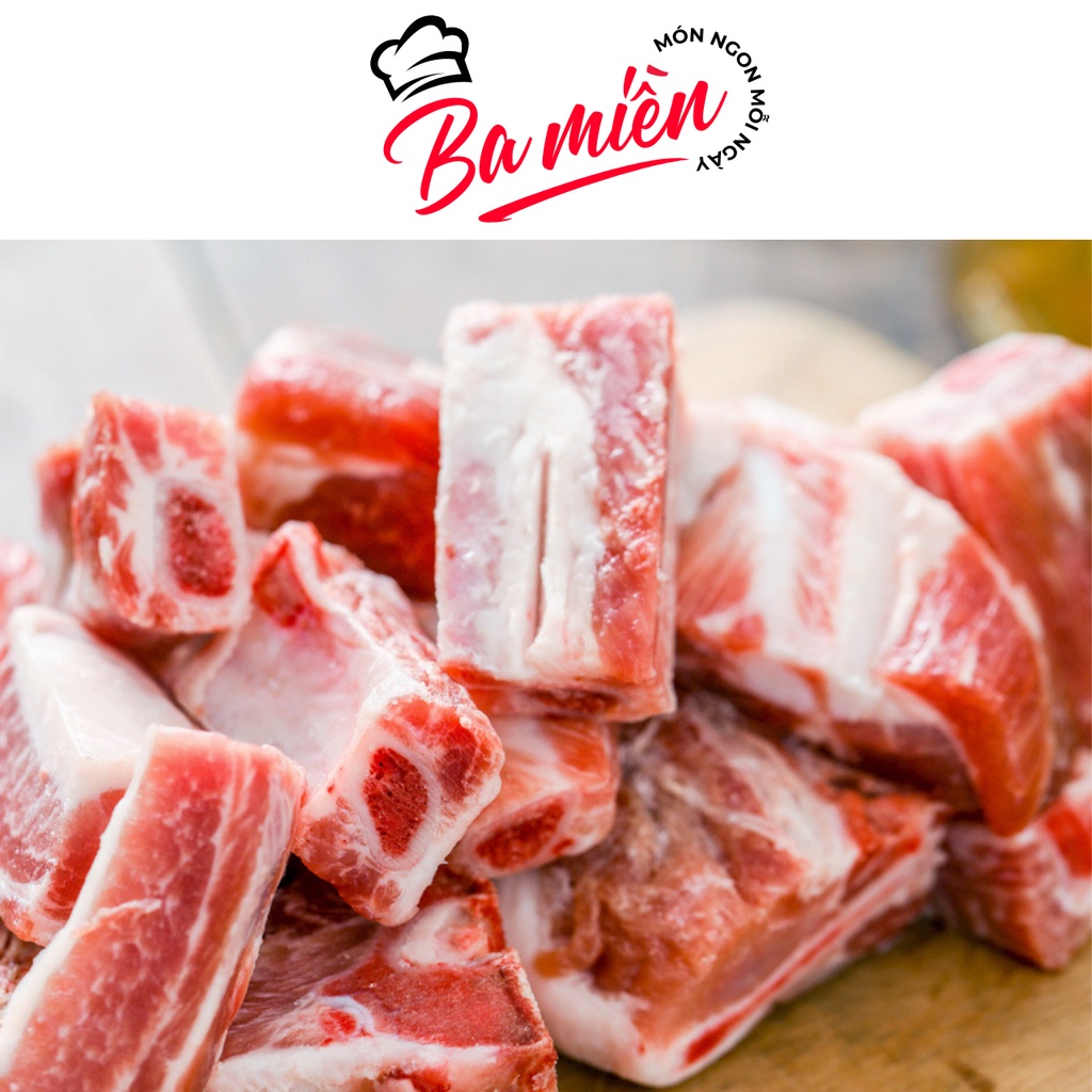 Sườn heo CANADA 1KG cắt sẵn  3M FOOD GS