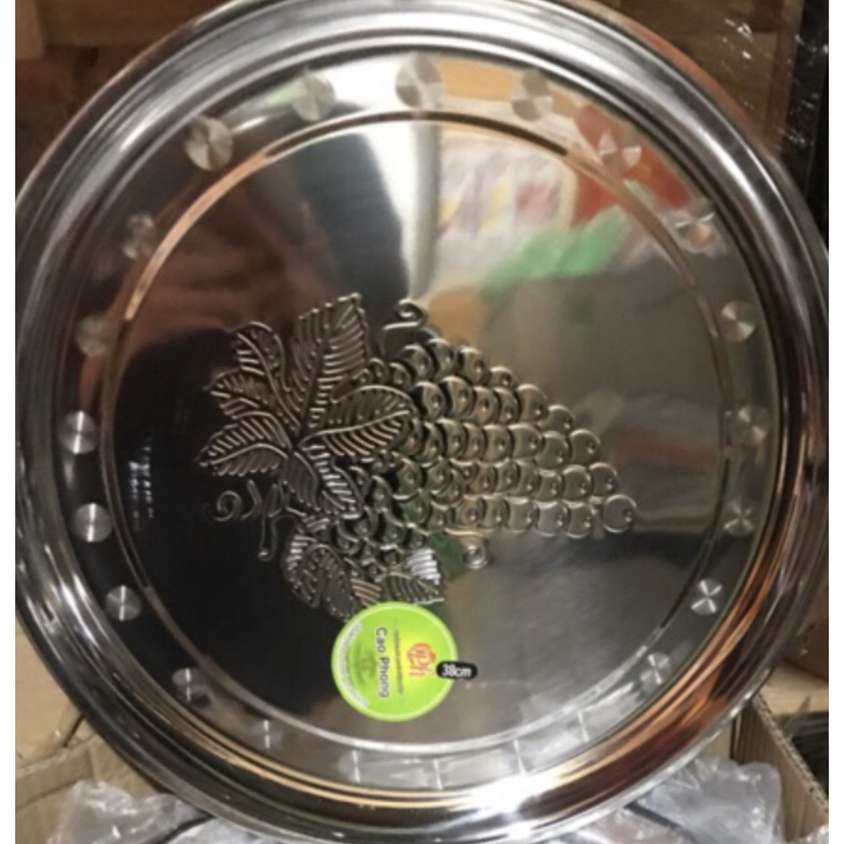 Khay Inox tròn các size đường kính 26/28/30/32/34/36/38/40 cm