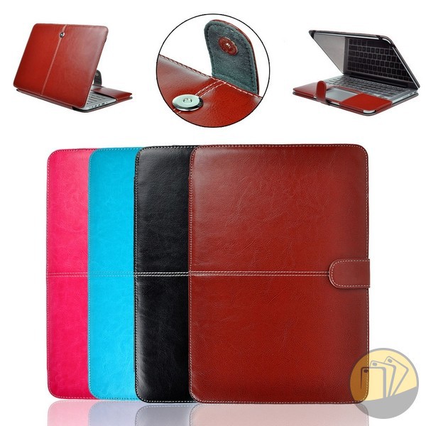 Bao da bảo vệ PU Leather Macbook 15.4", 13", 12", 11.6" dạng quyển sổ