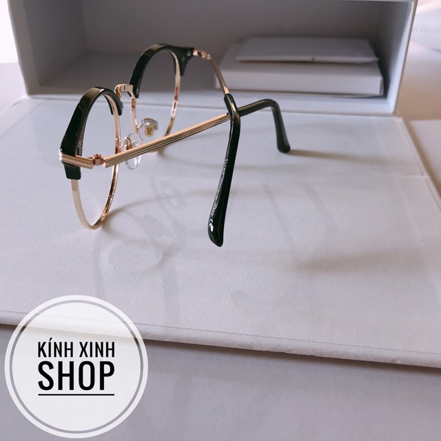 Kính Mắt tròn nửa viền Hàn Quốc ulzzang cao cấp