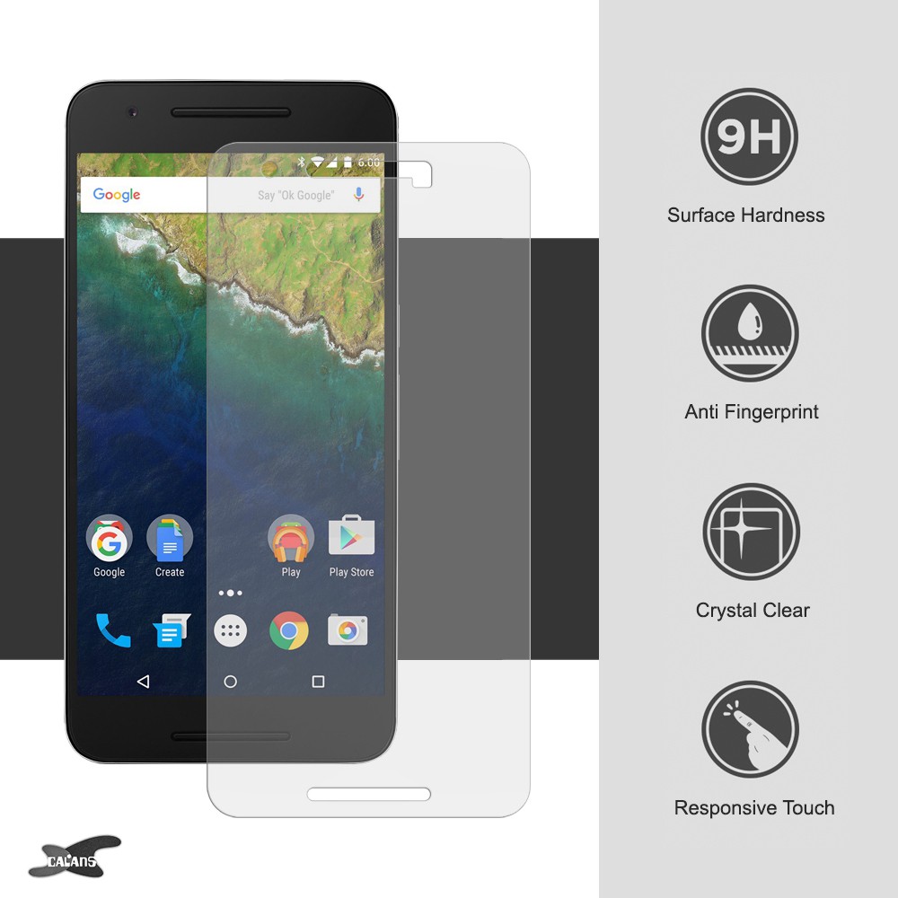 [Ảnh Thật] Kính CL Google Nexus 6p Cường Lực mài cạnh 2.5D 9H-0.26mm