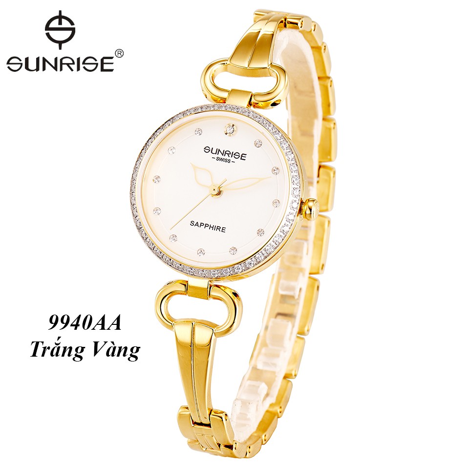 Đồng hồ nữ đẹp ♥️FREESHIP♥️ Model Sunrise 9940AA kính Sapphire chống xước chống nước tốt - Fullbox chính hãng