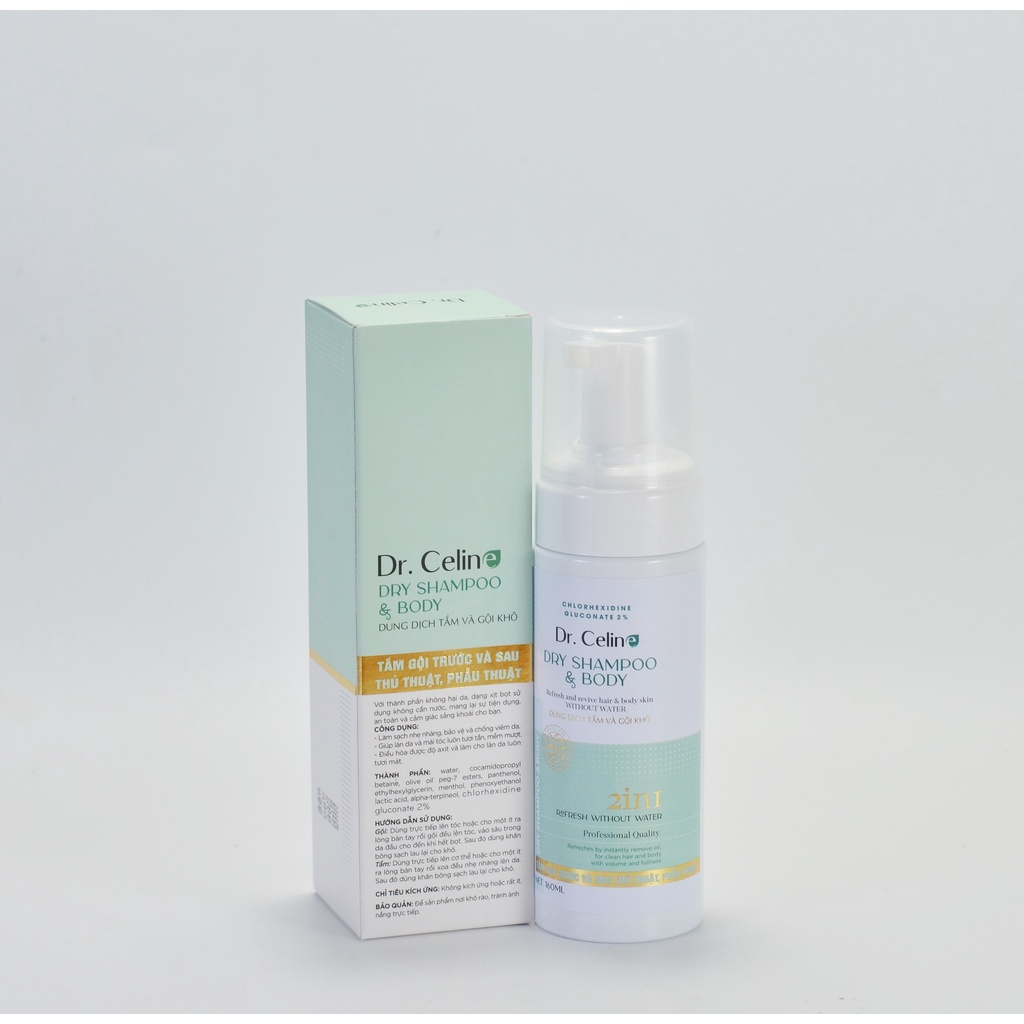 Tắm và gội đầu khô Dr.Celine Dry Wash & shampoo