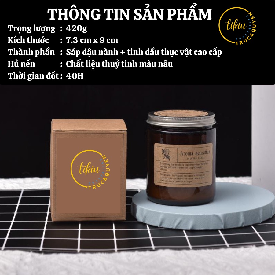 Nến Thơm Phòng Tinh Dầu Thiên Nhiên Cao Cấp AROMA  Không Khói TIKIU Tạo Hương Thơm Trang Trí Decor
