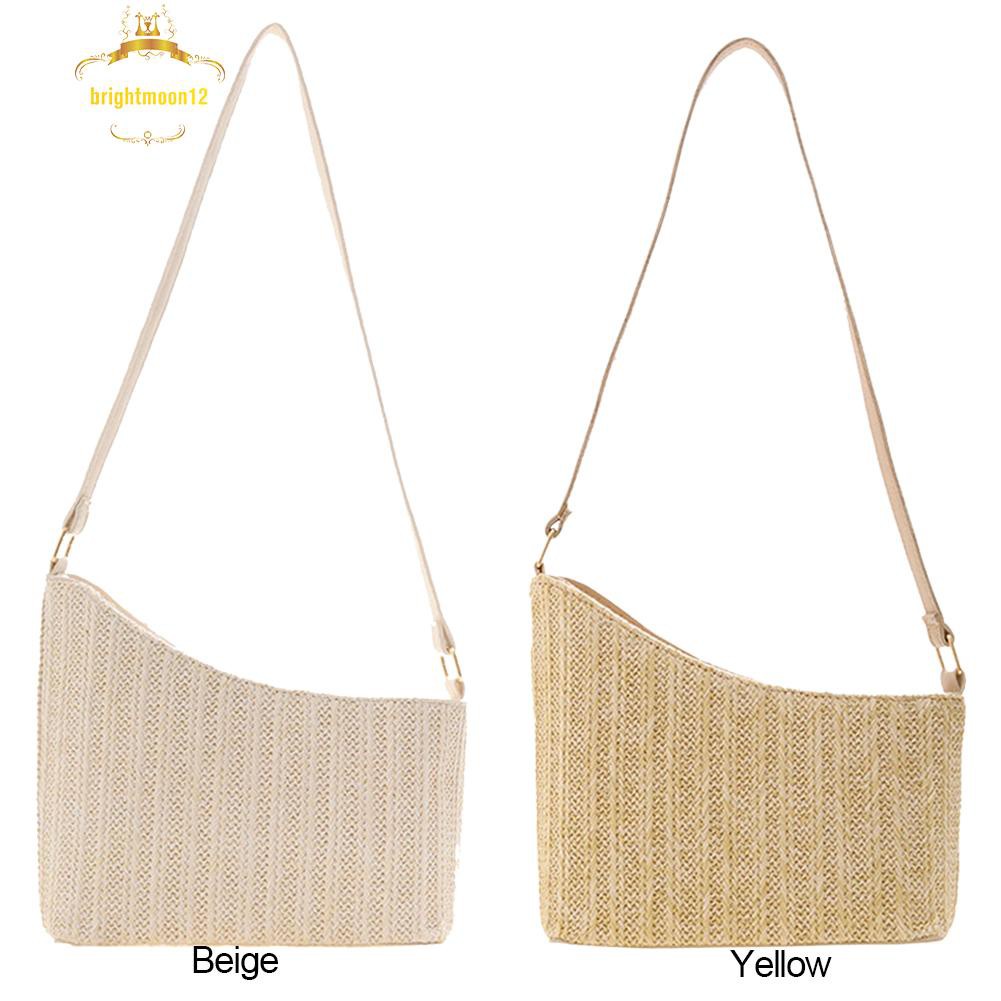 ✿Fashion Women Summer Woven Shoulder Underarm Bag Casual Irregular Handbags