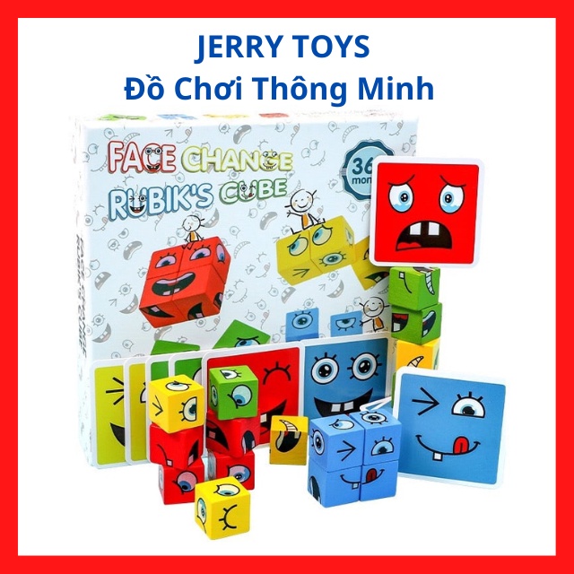 Đồ Chơi Ghép Hình Khối Gỗ Khuôn Mặt, Mặt Cười Sáng Tạo, Ghép Hình Nhận Biết Cảm Xúc