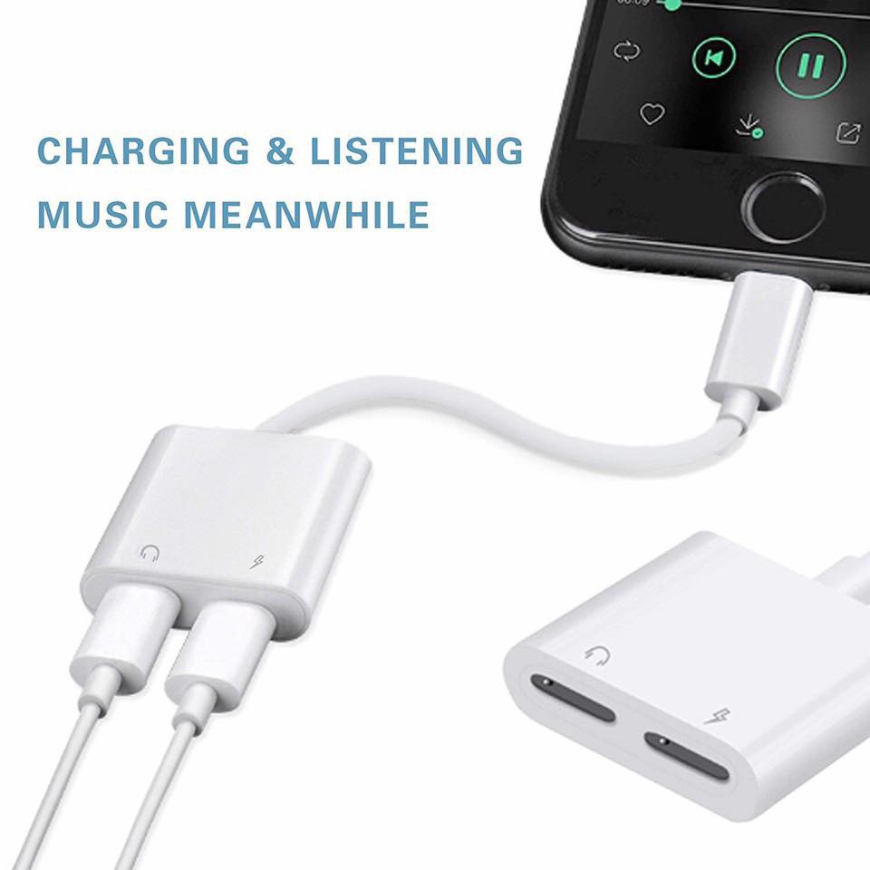 jack chuyển đổi iphone 2in1 Lightning Sang 2 Lightning Vừa Sạc Vừa Cắm Tai Nghe Hỗ Trợ Mic Iphone/ipad - Phụ Kiện Việt