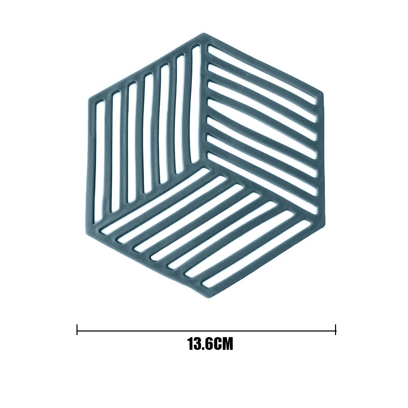 Tấm Lót Bàn Ăn Bằng Silicone Cách Nhiệt Hình Lục Giác