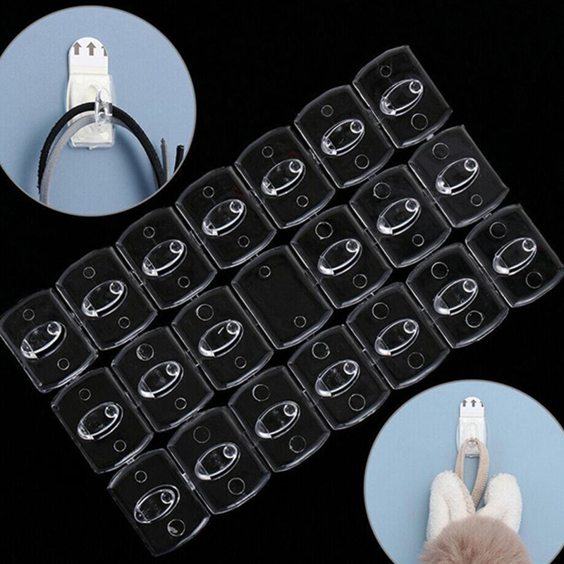 1 Bộ Móc Treo Dây Đèn Mini Dán Tường Trong Suốt Không Bị Hư Hại Chống Thấm Nước