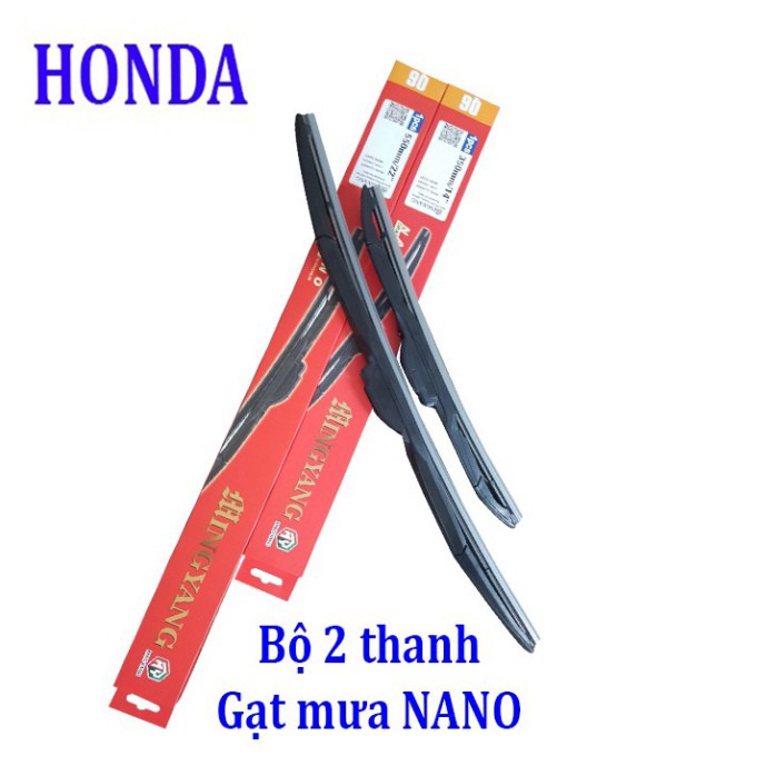 Sản Phẩm Bộ 2 thanh gạt nước mưa ô tô đa năng Nano cao cấp dành cho hãng xe Honda: Accord-Civic-Hrv-City-Jazz-Crv .