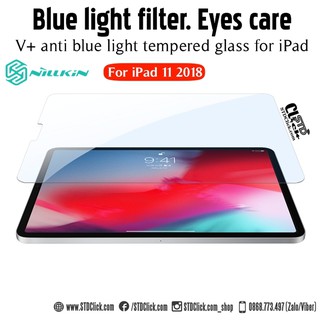 MIẾNG DÁN CƯỜNG LỰC IPAD 11 2018 NILLKIN V+ CHỐNG ÁNH SÁNG XANH CHÍNH HÃNG [NEW SALEOFF]
