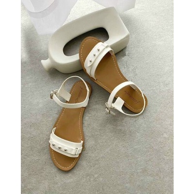 SHU STORE - GIÀY SANDAL NỮ THỜI TRANG QUAI DA ĐÍNH HỘT ĐẾ BỆT