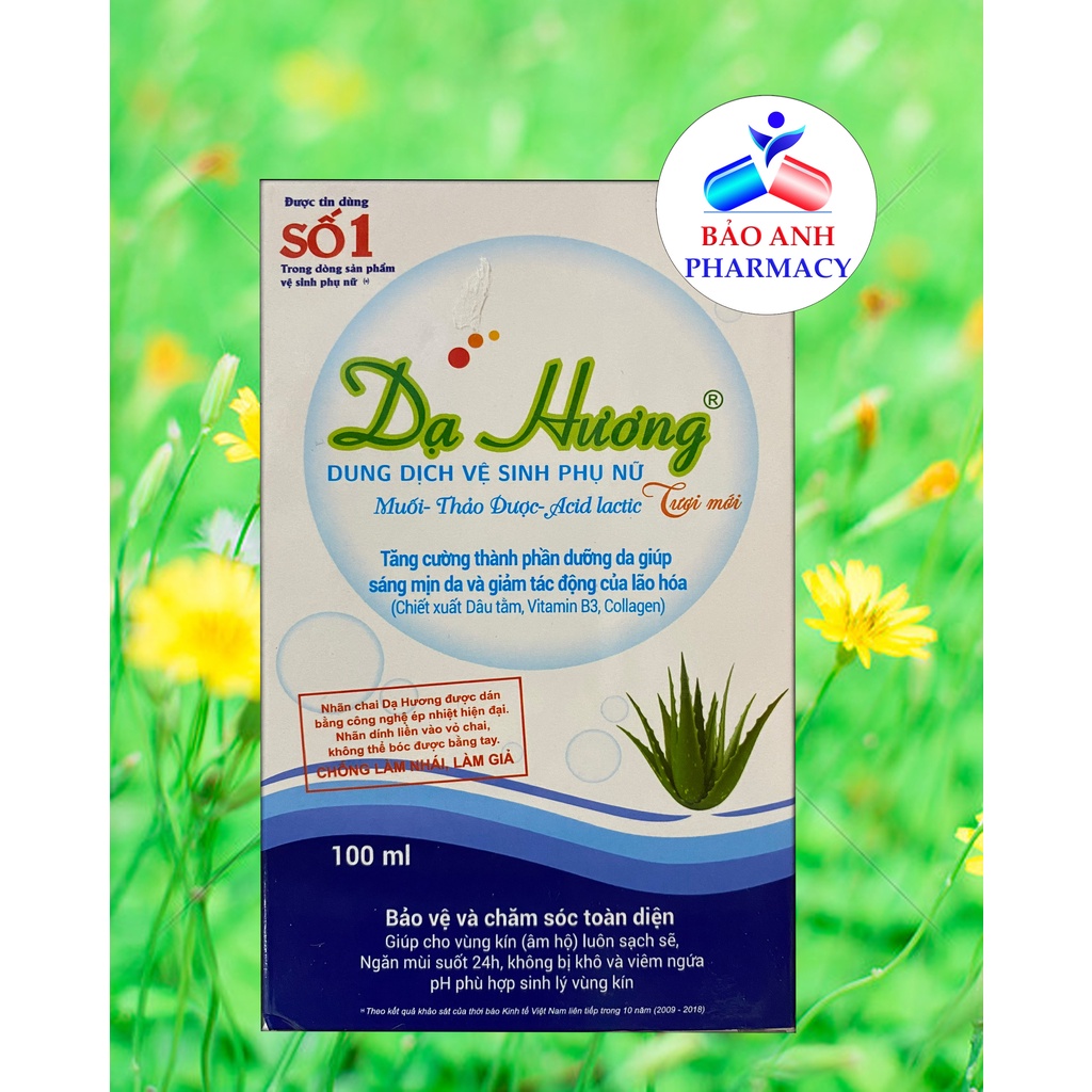 Dung dịch vệ sinh phụ nữ Dạ Hương chai 100ml