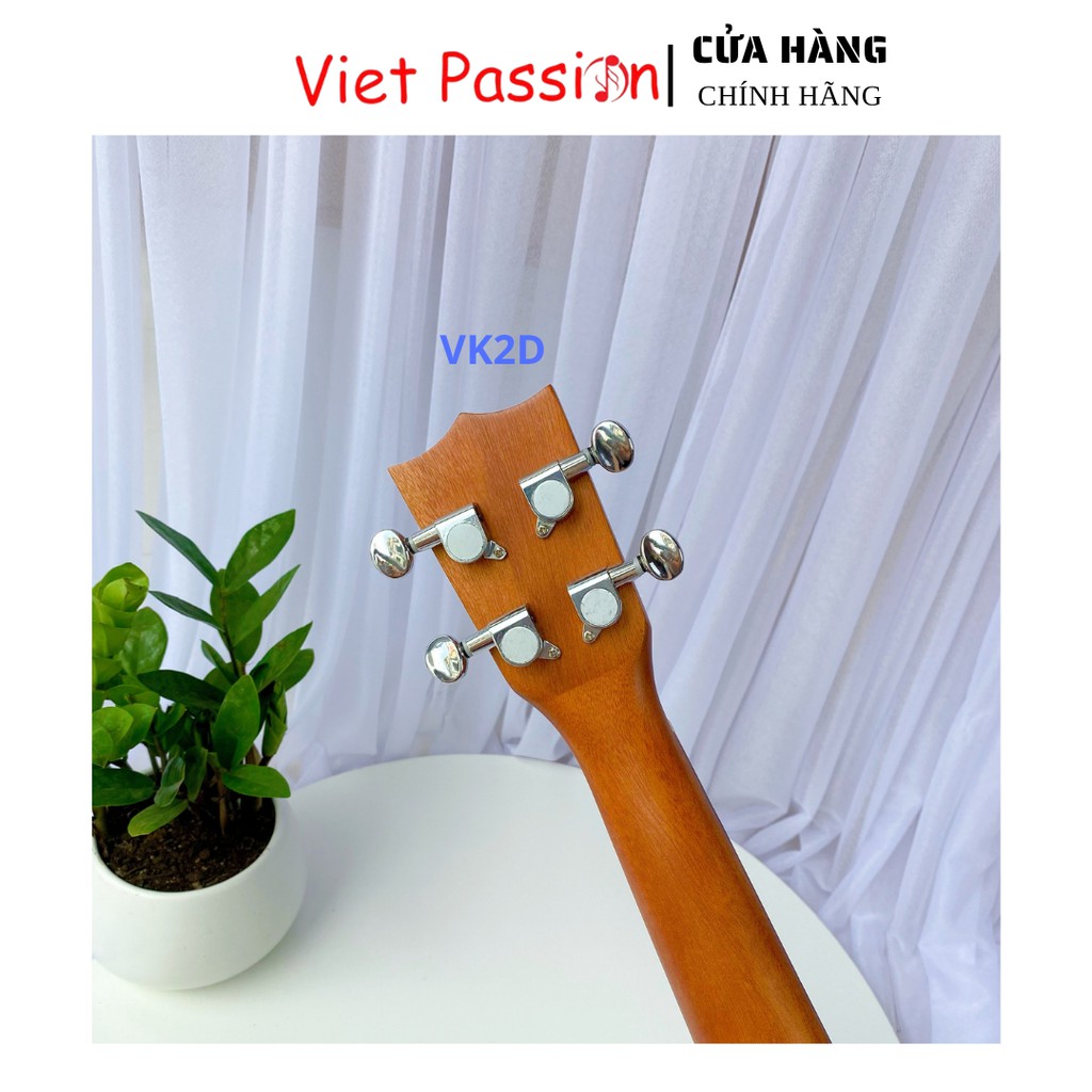 Đàn ukulele concert VK2D Viet Passion 23 inch gỗ mộc trơn khóa đúc cho bạn mới bắt đầu tập chơi