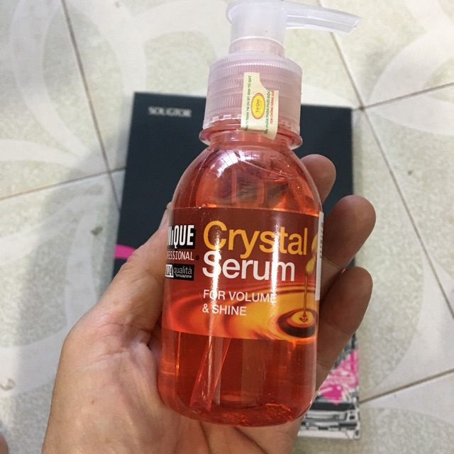 Tinh dầu làm bóng và chăm sóc tóc khô chẻ ngọn Serum Crystal  Unique 125ml