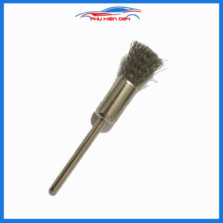 Chổi đánh gỉ trục 3mm sợi thép đường kính chổi 6m/8mm