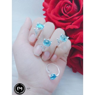 NHẪN HỒ LY PHONG THỦY BẠC TA CAO CẤP