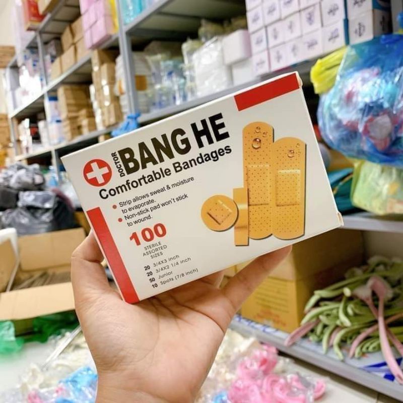 BĂNG GÂU🌸FREESHIP🌸BĂNG GẠC Y TẾ TIỆT TRÙNG AID FIRST hộp 100 cái