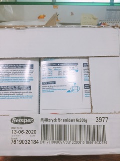Sữa bột Semper Thuỵ Điển 800g từ số 1-4 [ Date 2023]