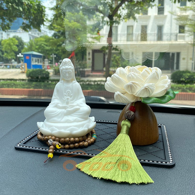 Tượng Quan Âm Sứ Cao Cấp Để Taplo Xe Hơi , Tượng Phật Bà Quan Âm , Tượng Mẹ Quan Âm Trang Trí Ô Tô