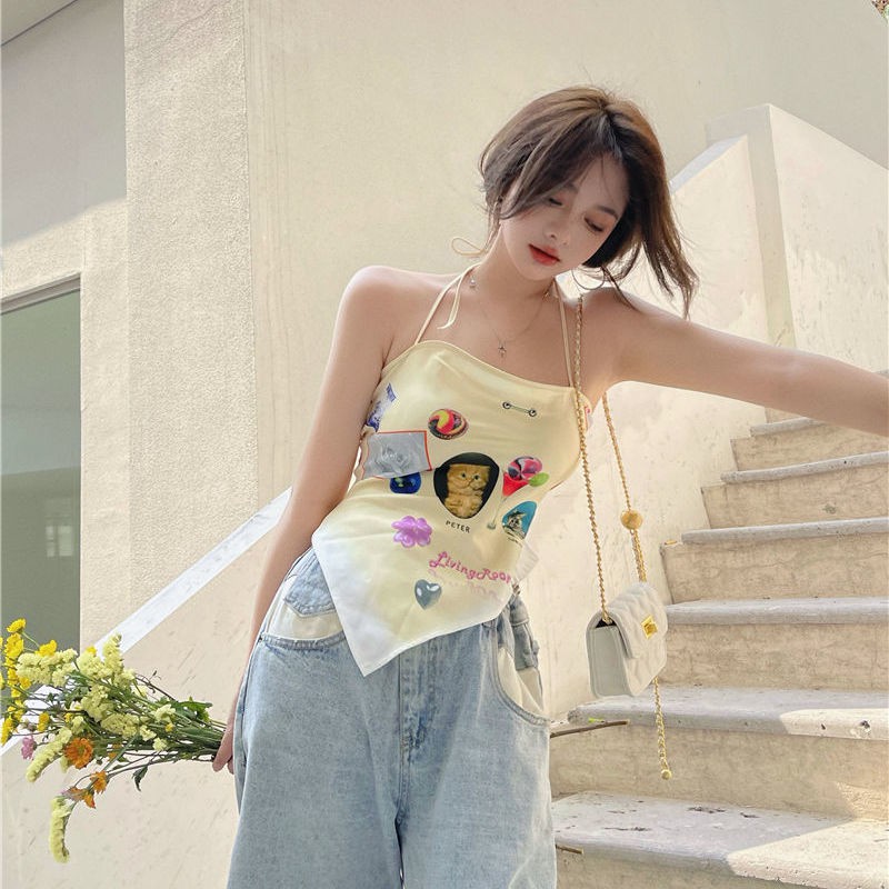 Áo yếm nữ cộc tay hở lưng quyến rũ