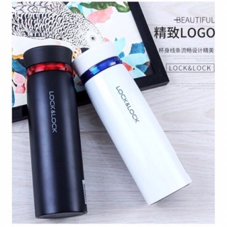 Bình giữ nhiệt Lock&Lock Feather Light 450ml - Màu trắng
