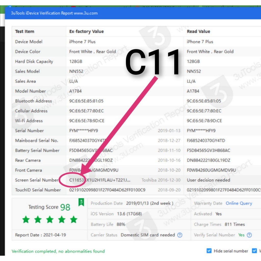 Màn hình ip 8plus 8 plus zin máy