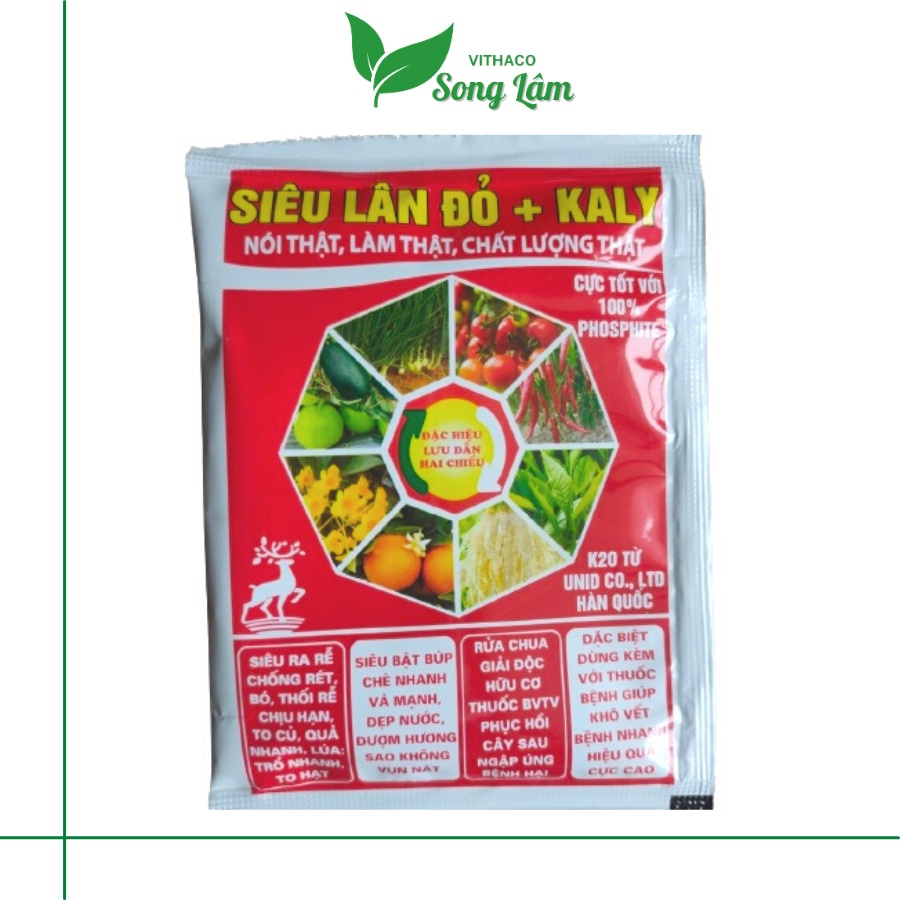 Phân bón lá Siêu Lân Đỏ + Kaly siêu ra rễ, chống nghẹt, thối rễ, to củ, lớn quả, phục hồi nhanh