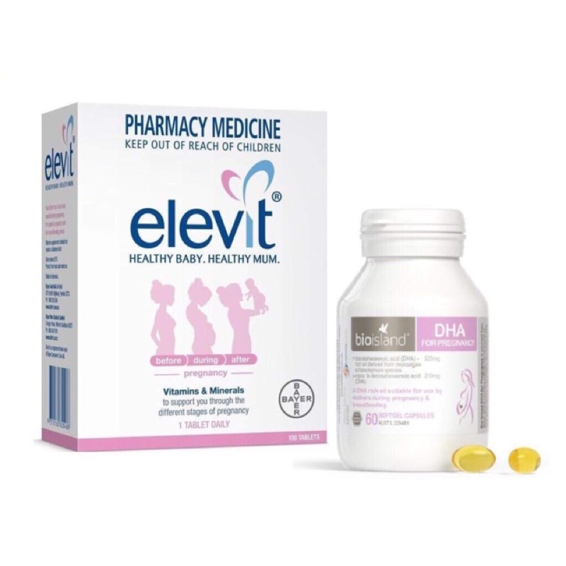 Combo Elevit + DHA cặp đôi cho mẹ bầu