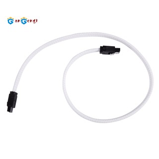 50cm SATA 3.0 III SATA3 7pin Cáp SSD 6Gb / s Dây dữ liệu đĩa cứng HDD có tay Nylon Phiên bản cao cấp (Trắng)
