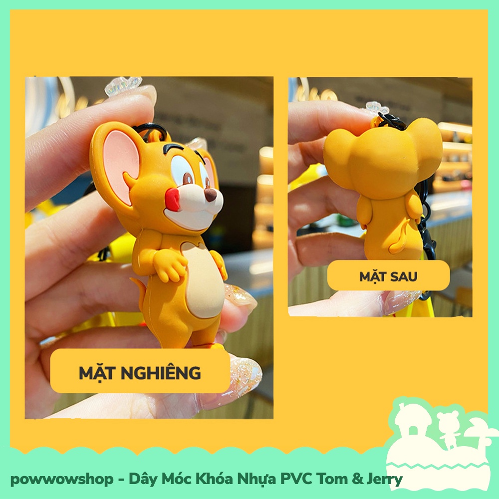 [Sẵn VN - Hỏa Tốc] Dây Móc Khóa Nhựa PVC Mẫu Nhân Vật Hoạt Hình Mèo &amp; Chuột Tôm &amp; Jery