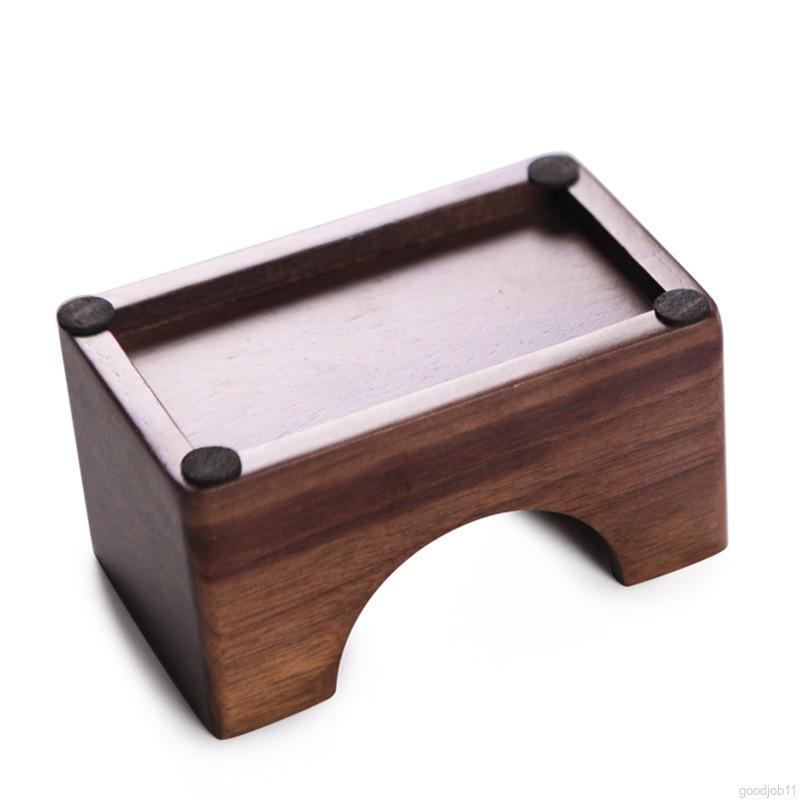 Japanese Style Wooden Coaster Rack Black Walnut Beech Varnish Single Coaster Box