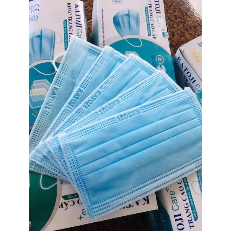 khẩu trang y tế katoji care kháng khuẩn (1 hộp 50 cái)