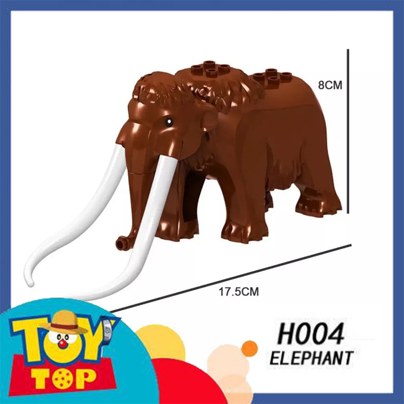 Đồ chơi lắp ráp ghép voi ma mút / mammoth elephant xếp hình động vật H004
