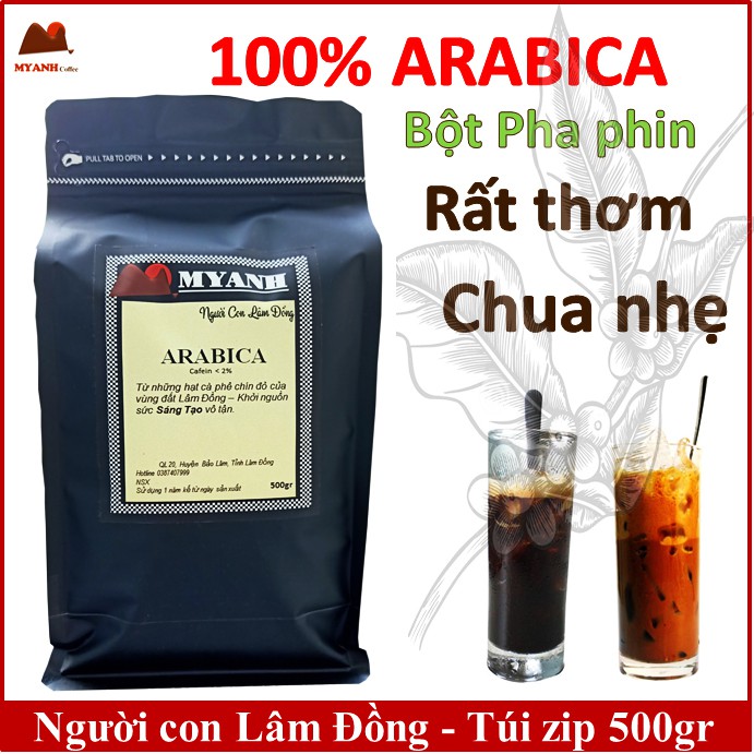 500gr cà phê arabica rang mộc - Cà phê sạch Lâm Đồng - Giá tốt - Myanh Coffee - Vietnamese coffee