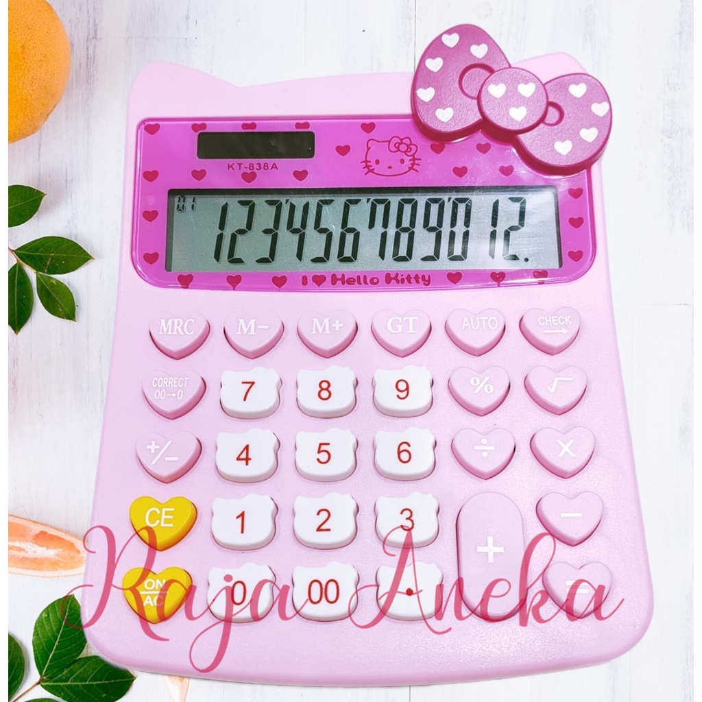 Hello kitty Máy Tính Cầm Tay kt 838 a 12 Chữ Số hk kitty kt838