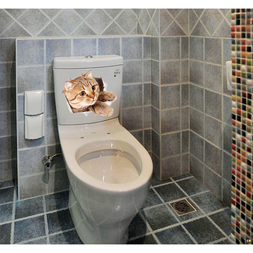 Sticker Dán Tường Hình Mèo 3d Dễ Thương