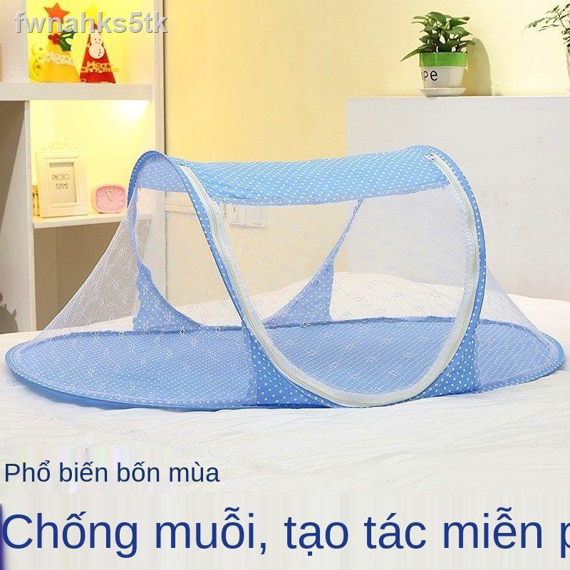 ✐✱Màn che chống muỗi cho bé có thể gập lại mã hóa đơn giản lười biếng lắp đặt miễn phí yurt di động loại lớn phổ thông