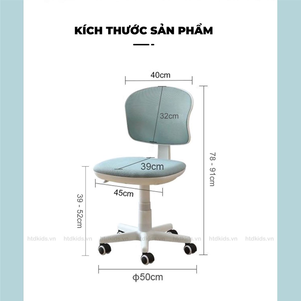 Ghế học sinh điều chỉnh độ cao CM083 với trục xoay 360 độ