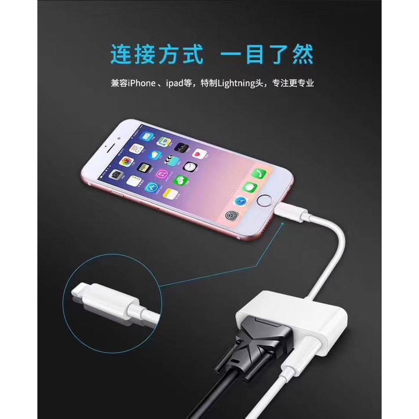 Đầu Chuyển Đổi Cổng Lightning Sang Vga Cho Apple