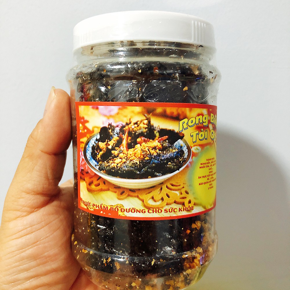 [ ĂN VẶT SIÊU NGON ] Combo 04 Hủ Rong Biển Cháy Tỏi Ớt ăn liền (Date: 06 tháng )- Đồ ăn vặt nhà làm.