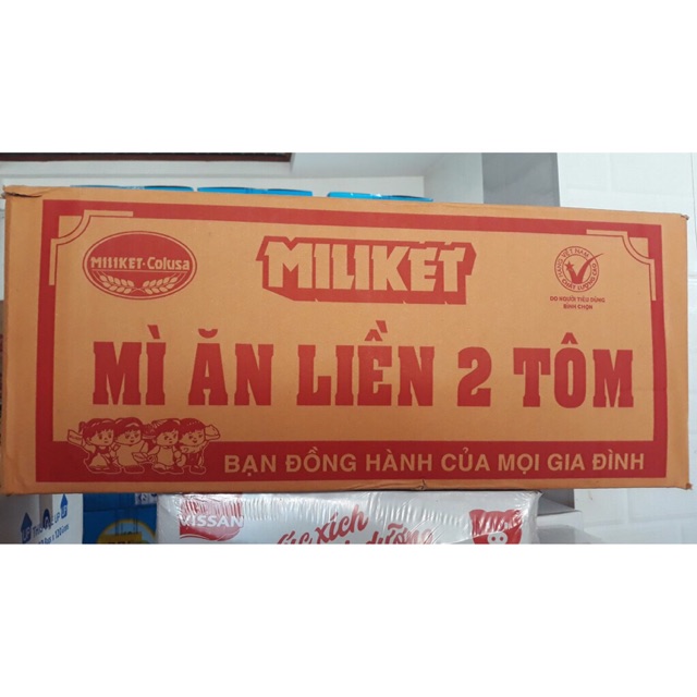 Thùng 100 gói mì Miliket 65g*100 gói